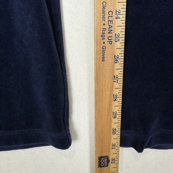 Weekends By Chico's Pants Womens 3 Blue Velvet High-Rise Elastic Waist Pull On - Picture 12 of 13